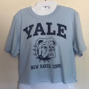 Yale University Original Licensed Cropped T Shirt.
